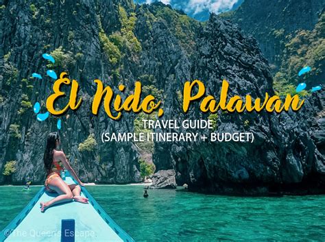 itinerary in tagalog sample|EL NIDO PALAWAN Travel Guide with Sample .